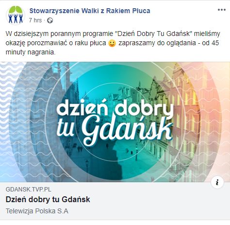 Stowarzyszenie w TVP3 Dzień Dobry Tu Gdańsk